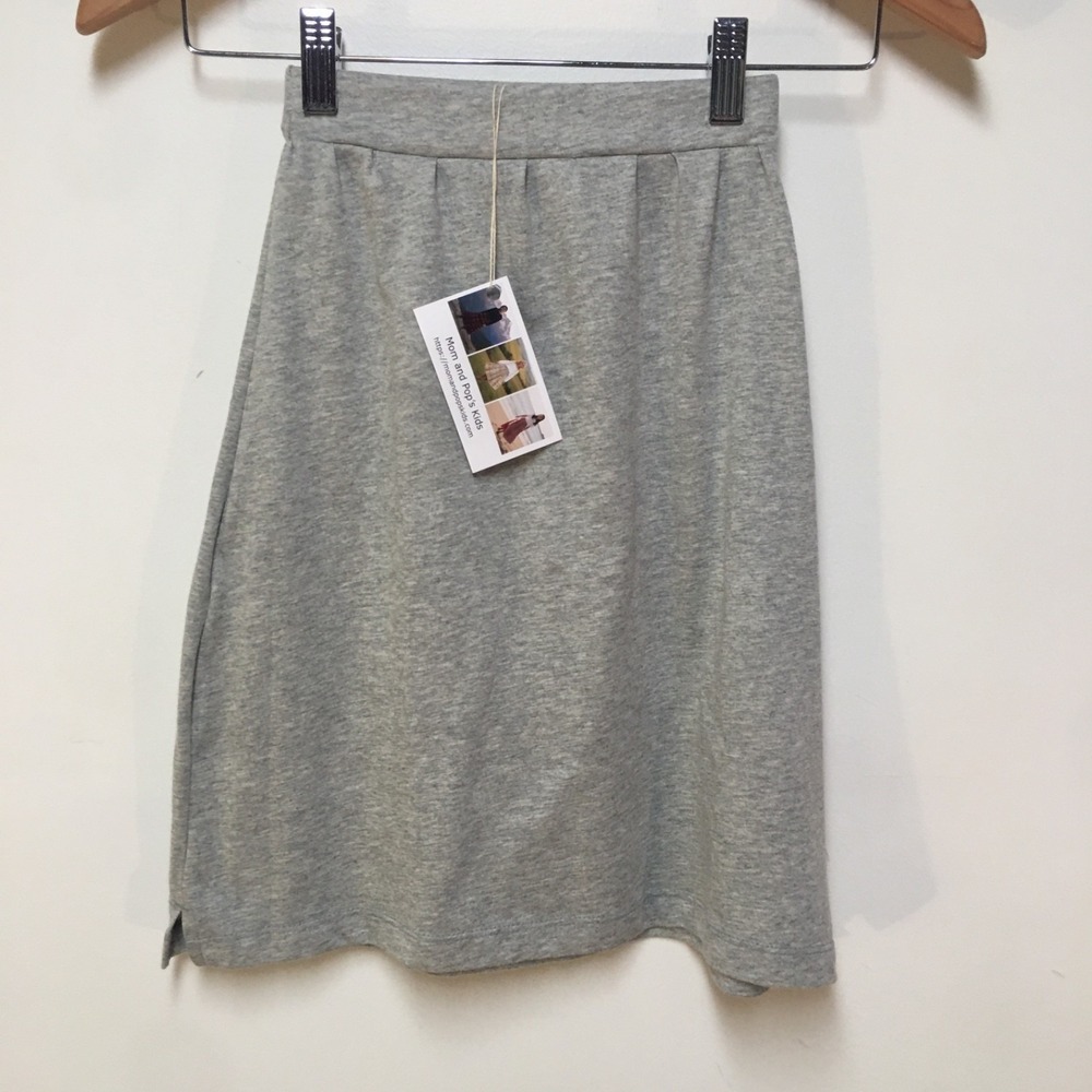 Girls Organic Maxi Mom and Pop's Kids Skirt Size 3 Gray Cotton A-Line Knit